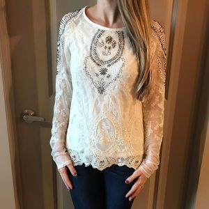 White lace top